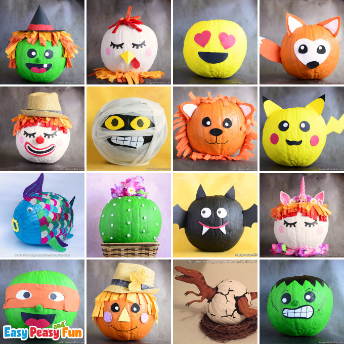 Amazing pumpkin painting ideas other no carve pumpkin decorating ideas