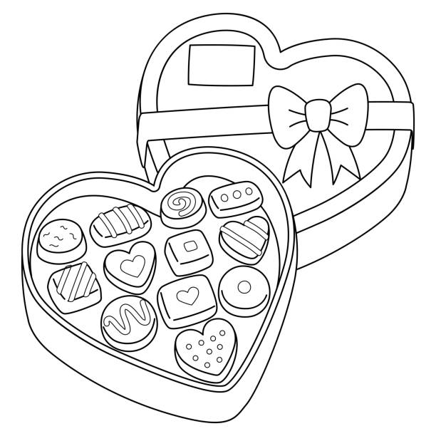 Valentines coloring book stock photos pictures royalty