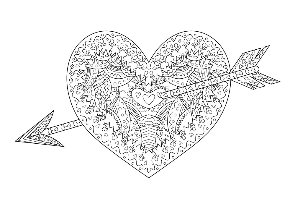 Free valentines day coloring pages