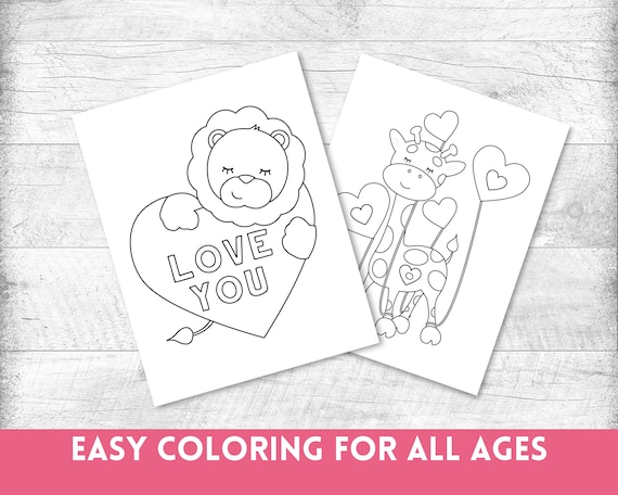 Valentine coloring pages valentine animal coloring sheets coloring pages for kids toddler coloring pages valentines day coloring book