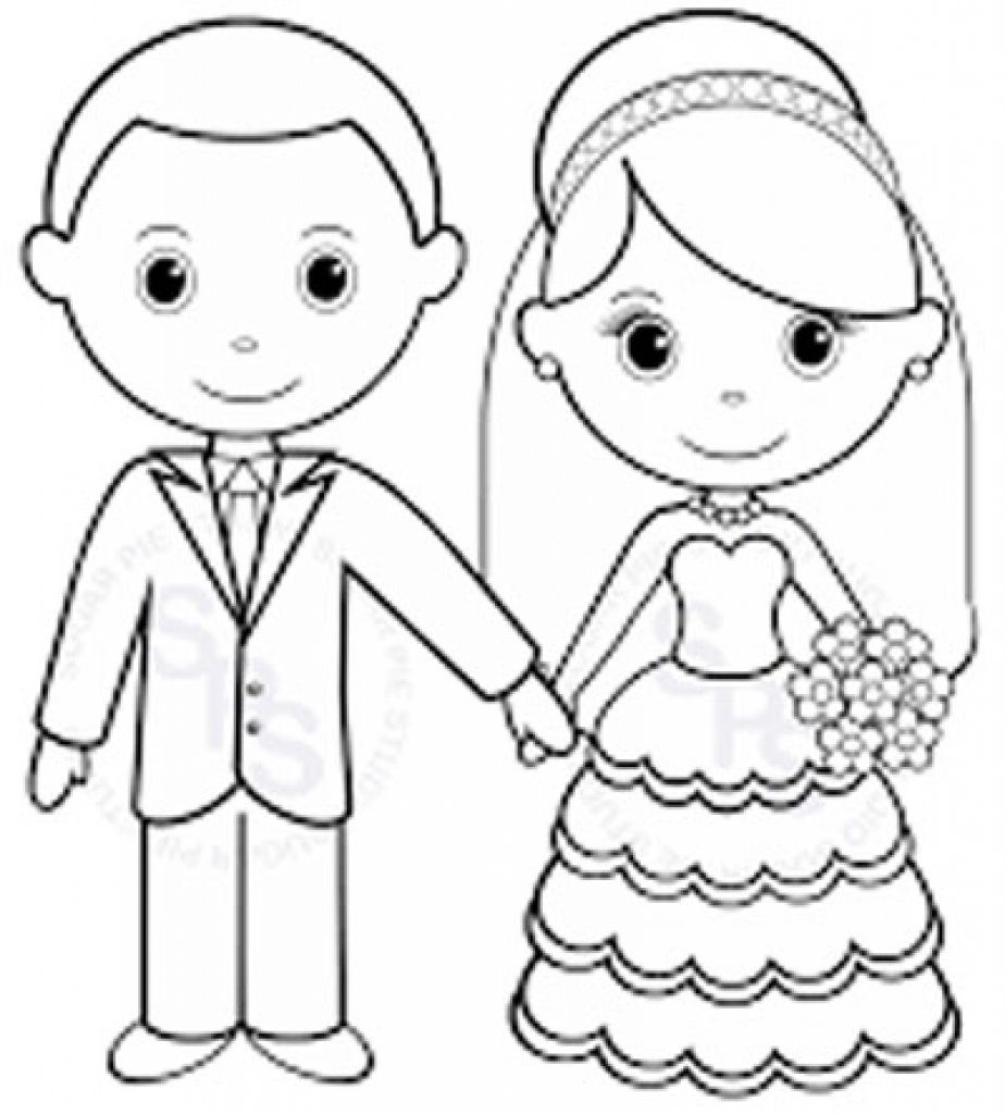 Exclusive photo of wedding coloring pages