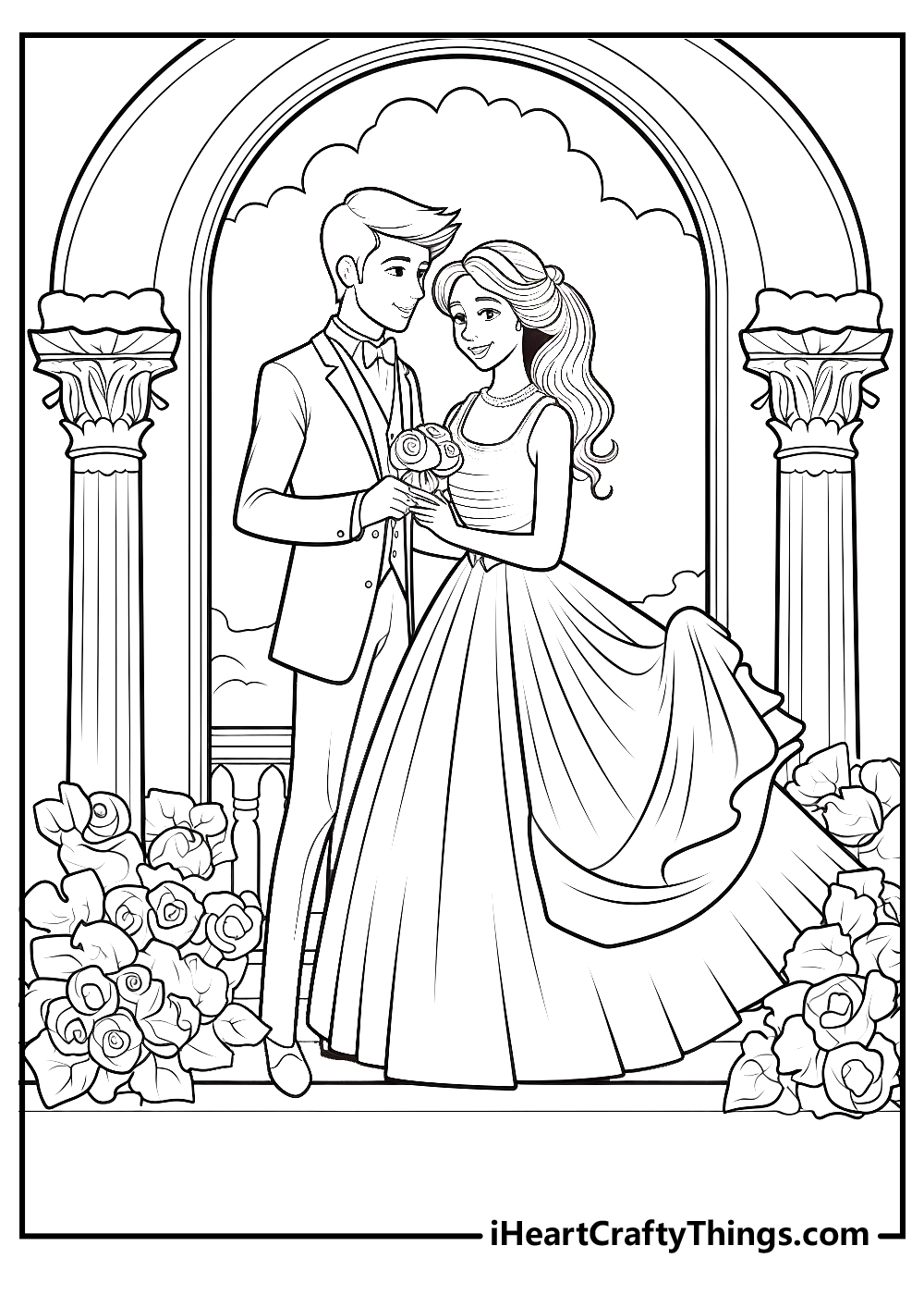 Printable wedding coloring pages updated