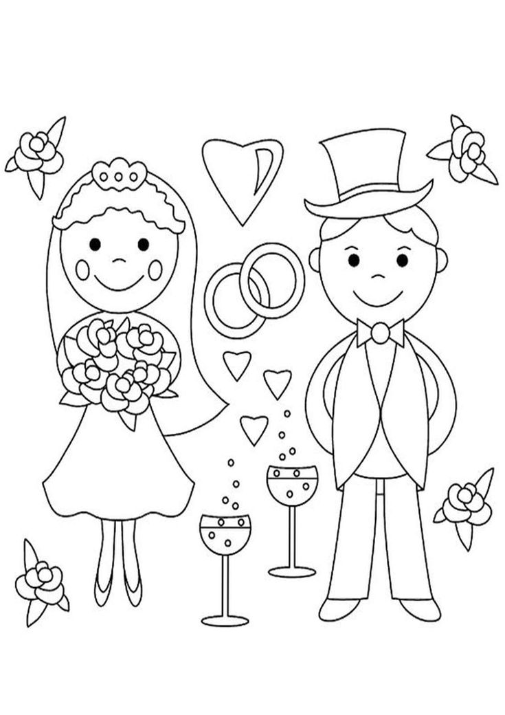 Free easy to print wedding coloring pages wedding coloring pages wedding with kids free wedding printables