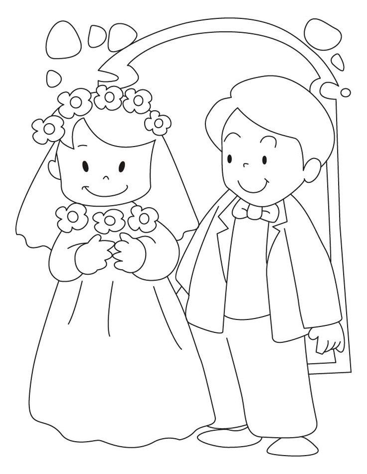 Wedding coloring pages