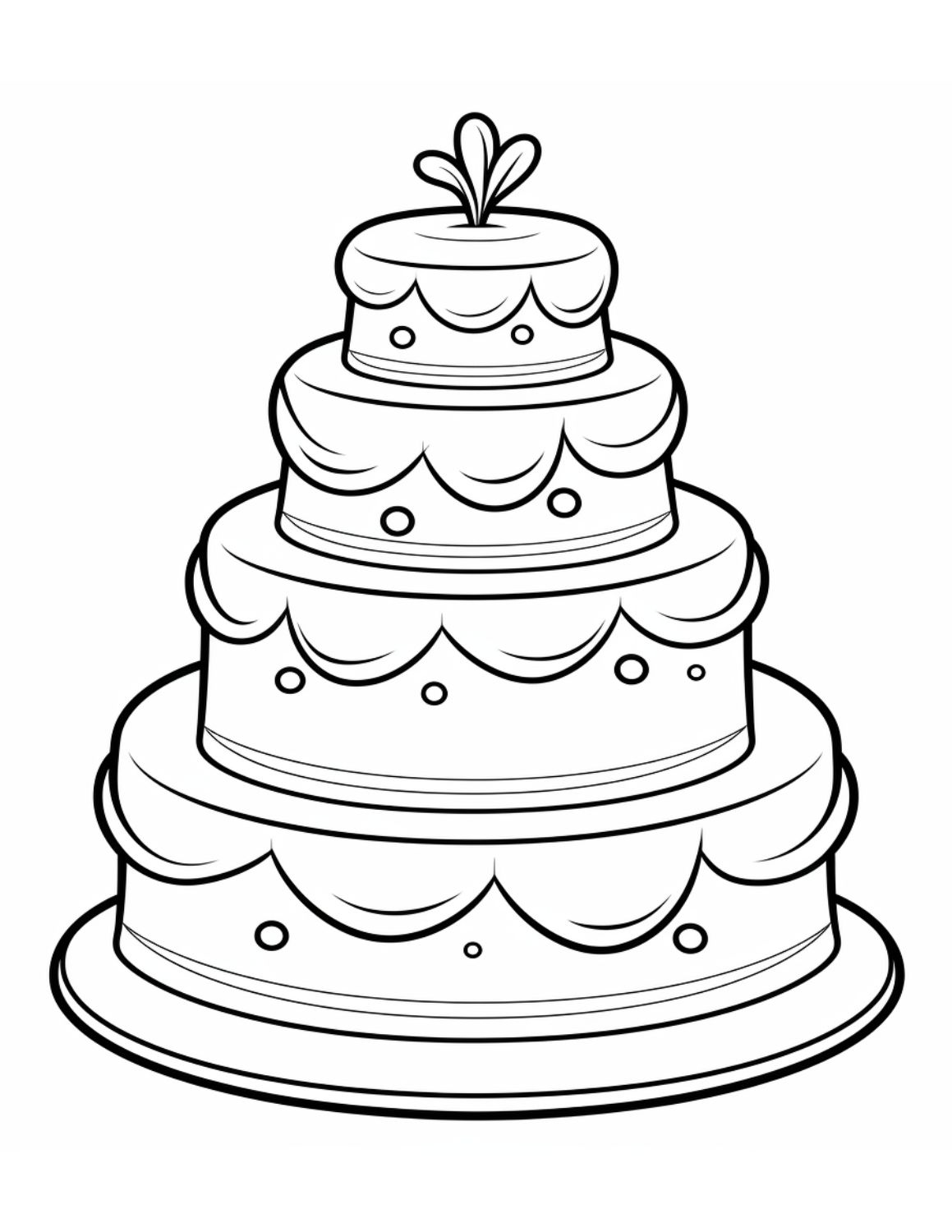 Free printable cake coloring pages for kids and adults skip to my lou