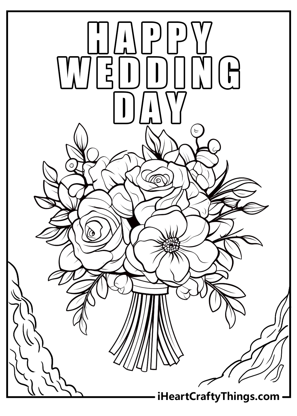 Printable wedding coloring pages updated