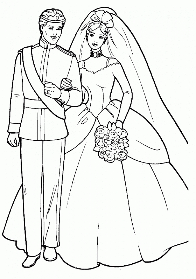 Free printable wedding coloring pages