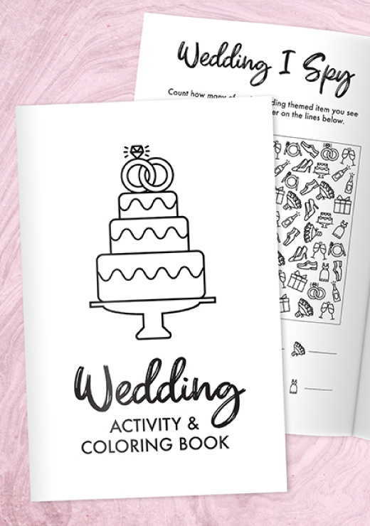 Free printable wedding activity and coloring book for kids