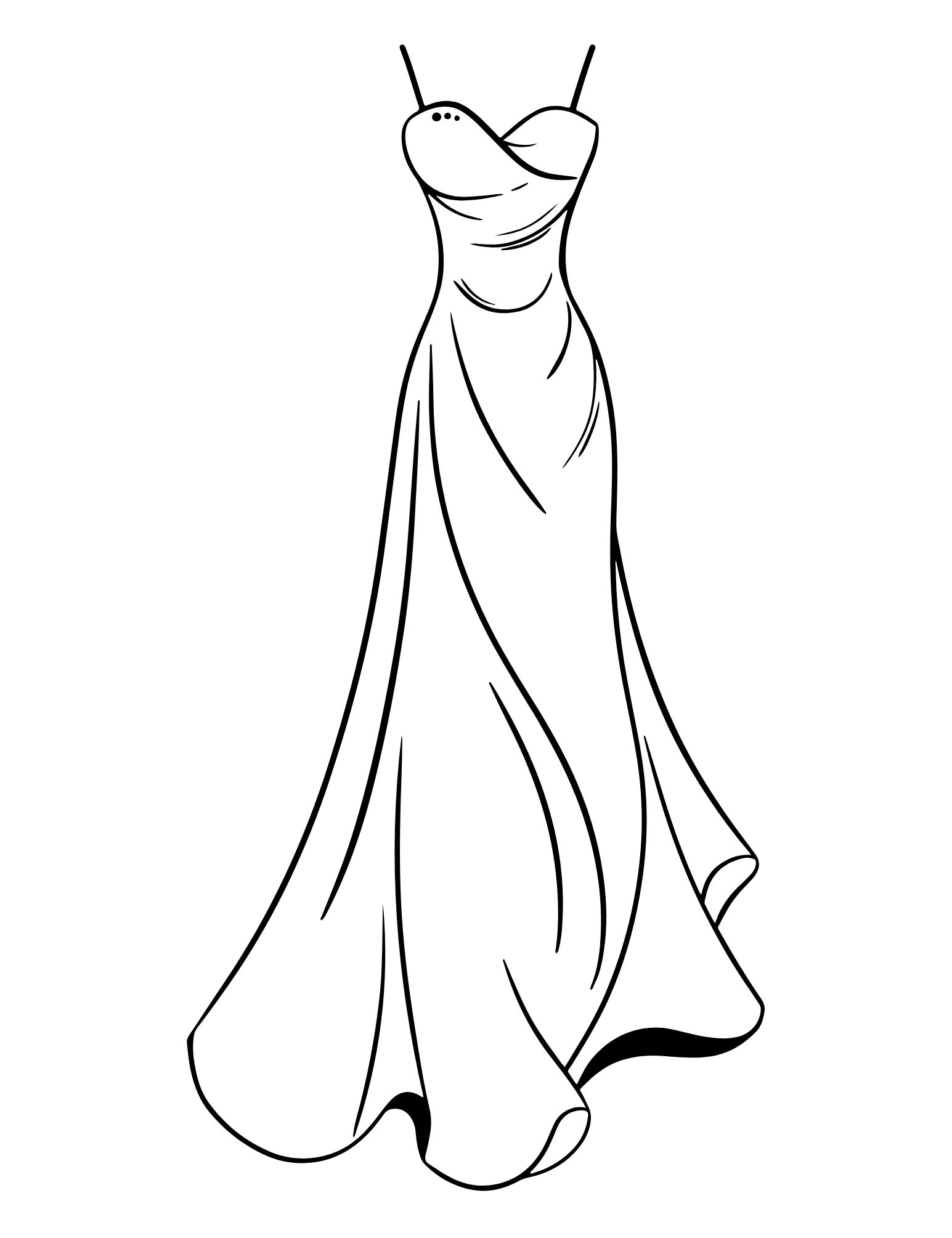 Stunning dress coloring pages for kids and adults