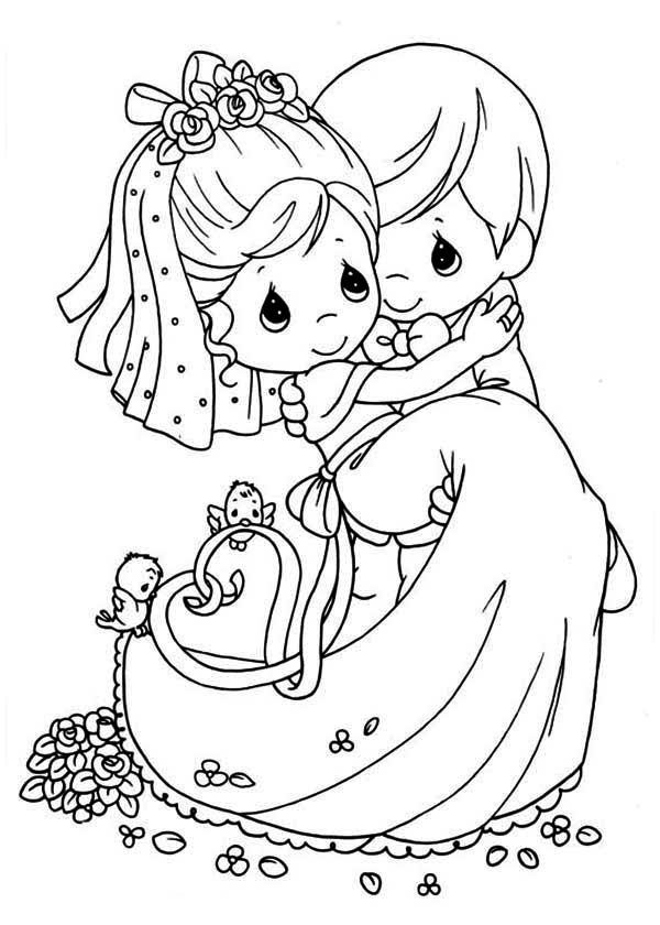 Printable wedding colouring pages