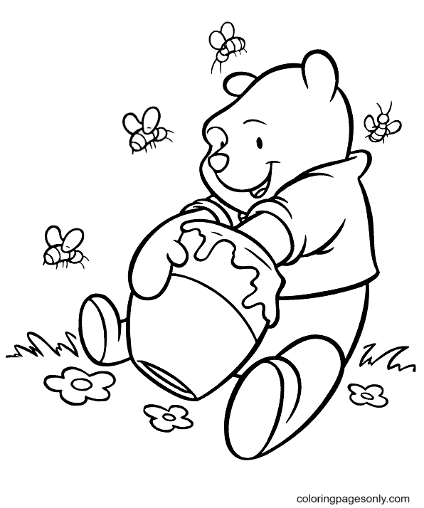 Winnie the pooh coloring pages printable for free download