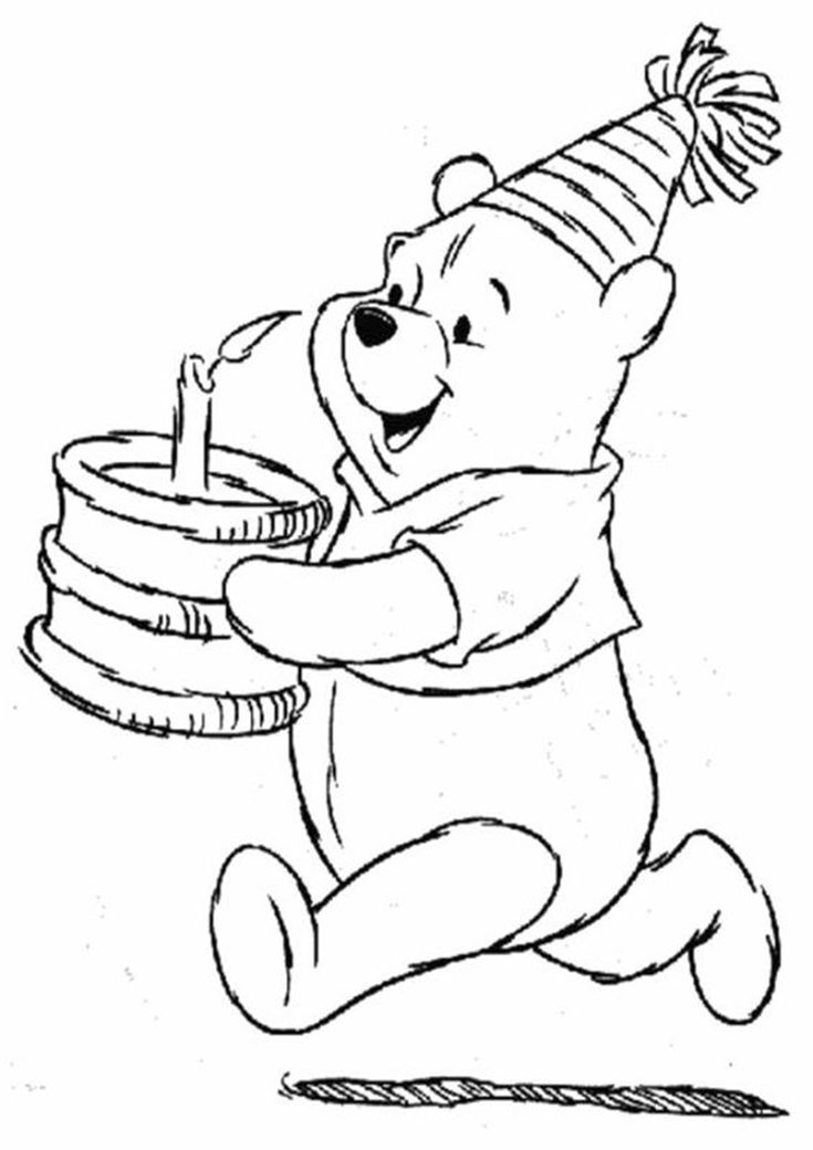 Free easy to print cake coloring pages happy birthday coloring pages birthday coloring pages bear coloring pages