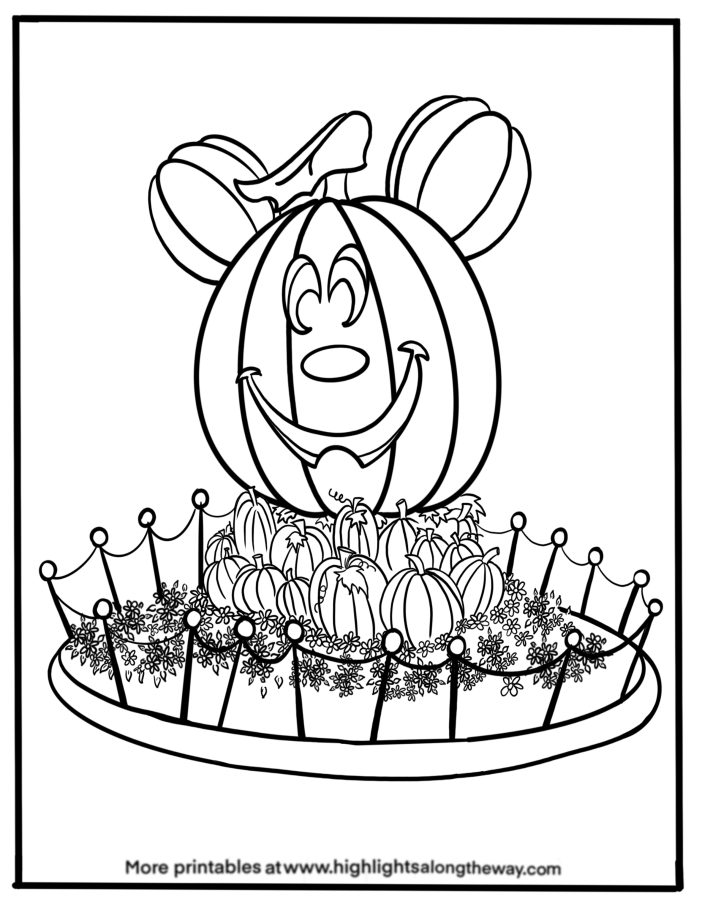 Disney halloween coloring pages