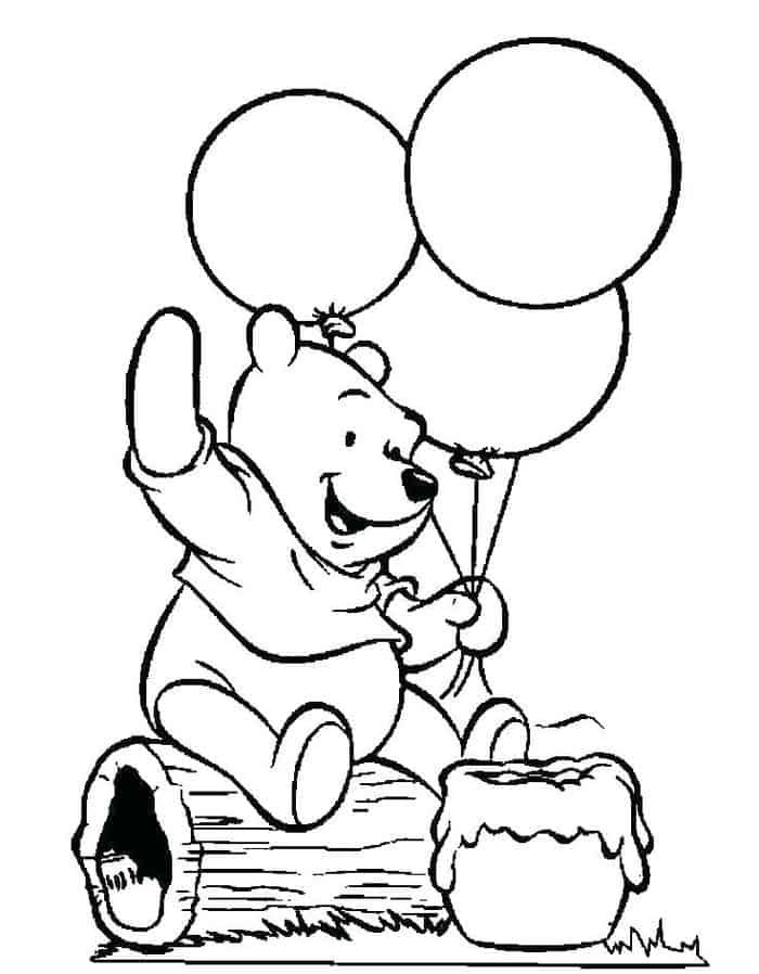 Winnie the pooh balloon coloring pages bear coloring pages cartoon coloring pages disney coloring pages