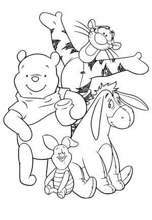Free printable winnie the pooh coloring pages for adults and kids