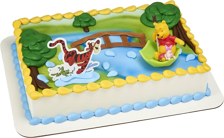 Decoset winnie the pooh piglet tigger hunny raindrops cake decorations