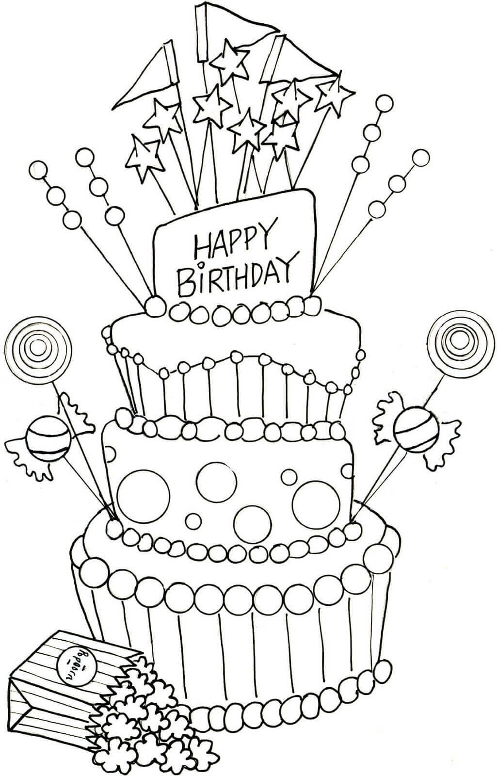 Happy birthday pages â printable pages