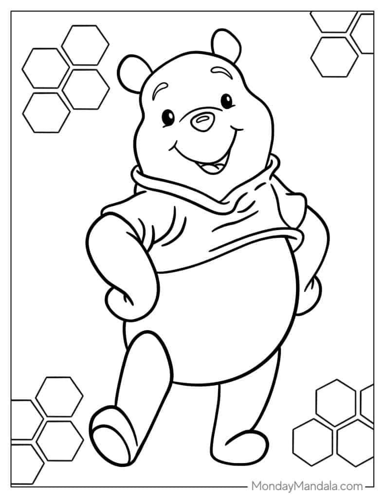 Winnie the pooh coloring pages free pdf printables