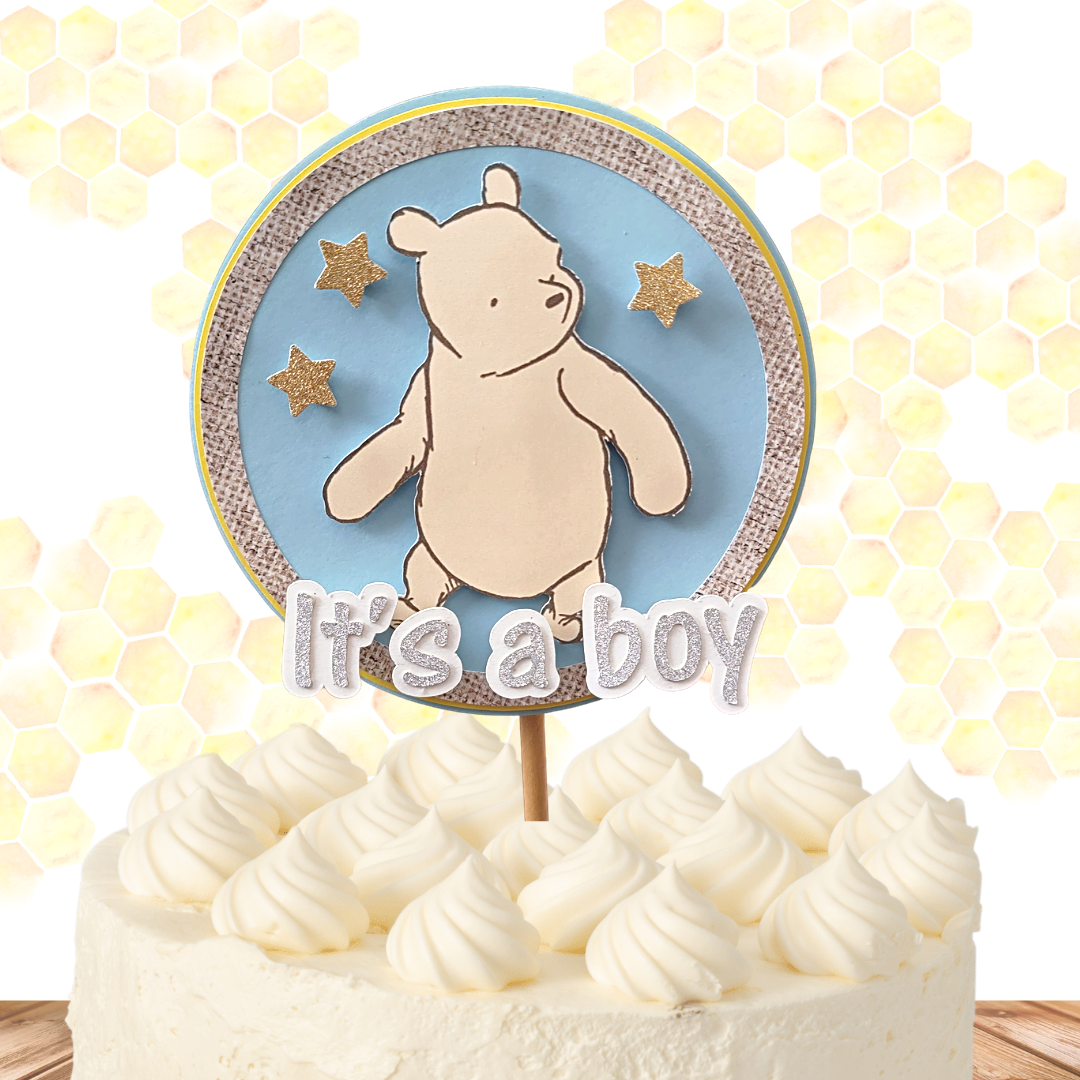 Winnie the pooh its a boy cake topper â jnvcreations