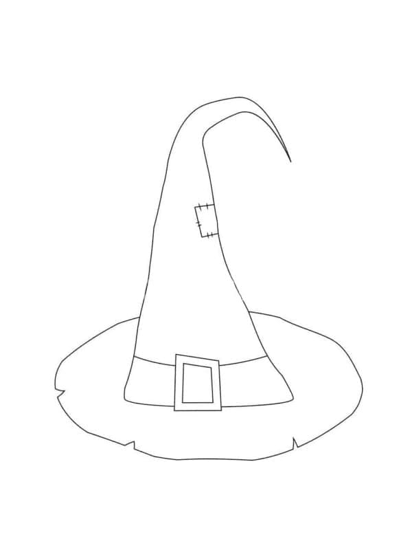 Witch hat coloring pages