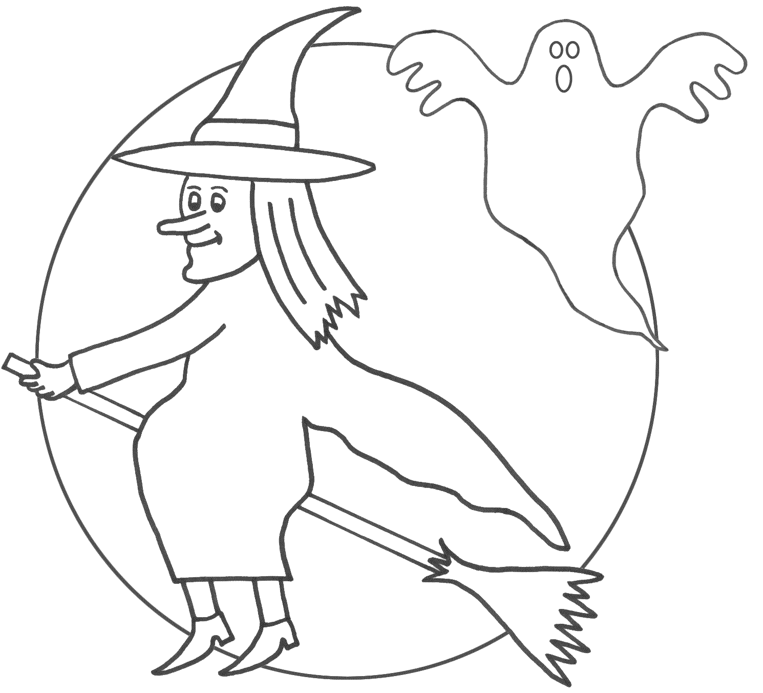 Free printable witch coloring pages for kids