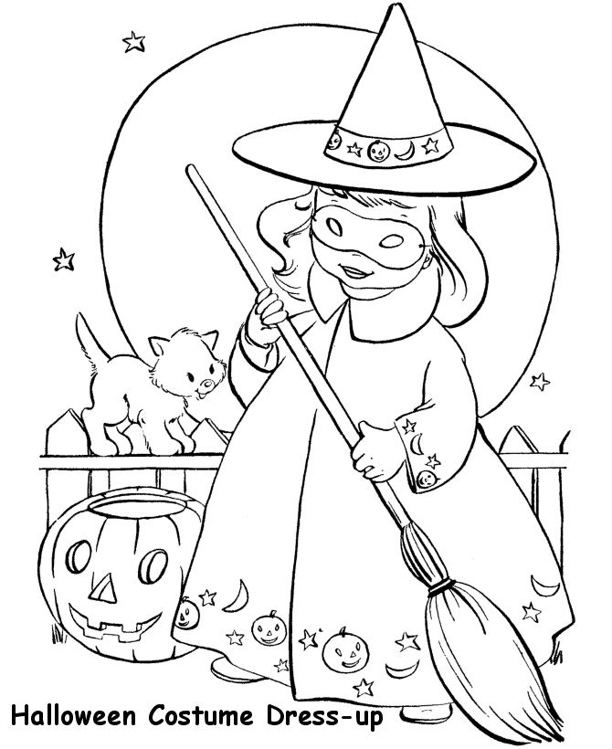 Free printable witch coloring pages for kids