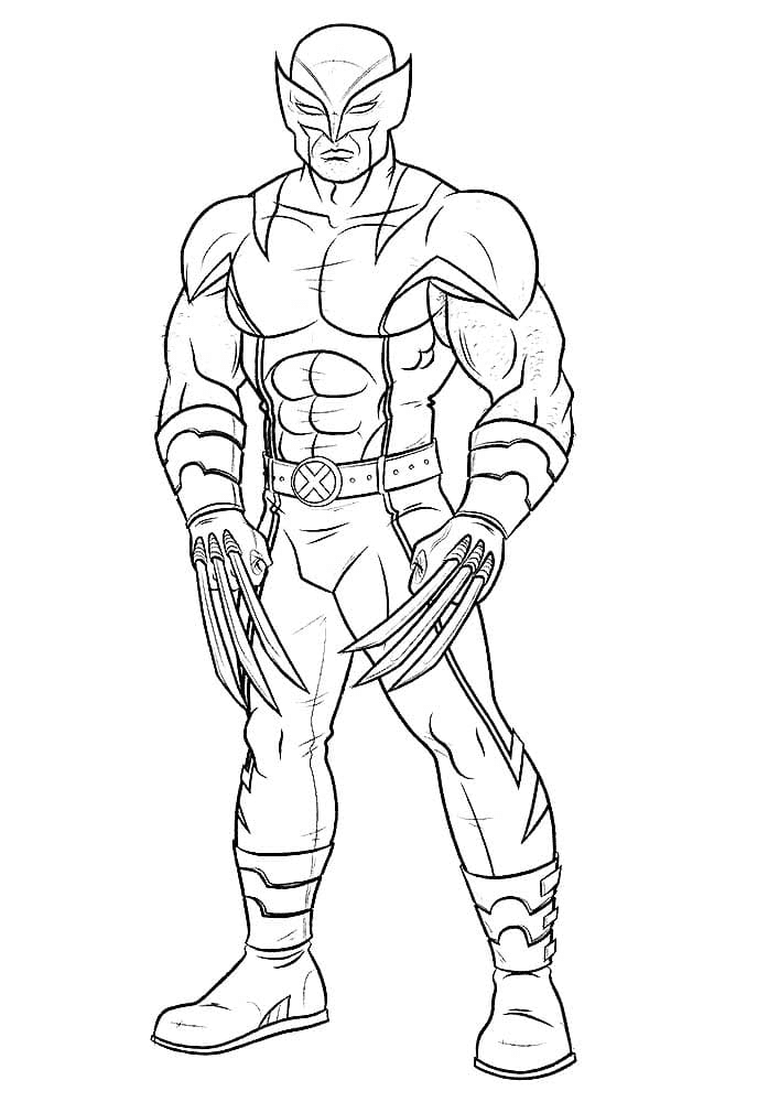 Wolverine coloring pages printable for free download