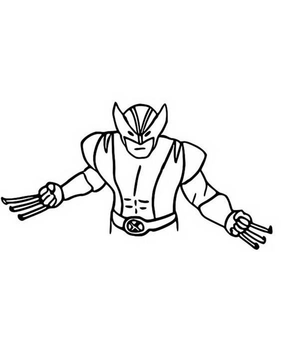 Free easy to print wolverine coloring pages