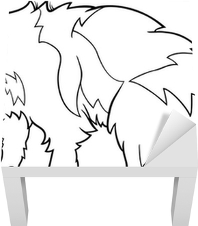 Poster wolverine animal cartoon coloring page