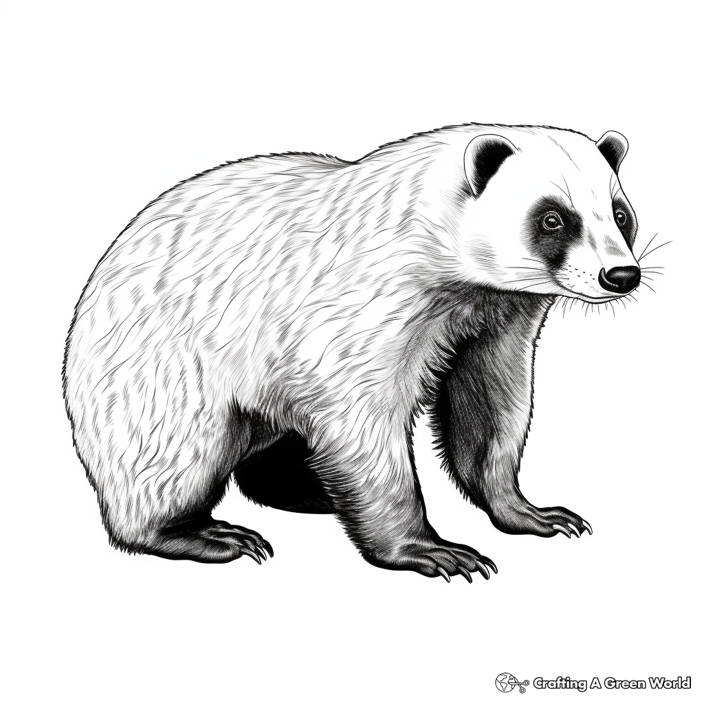 Badger coloring pages