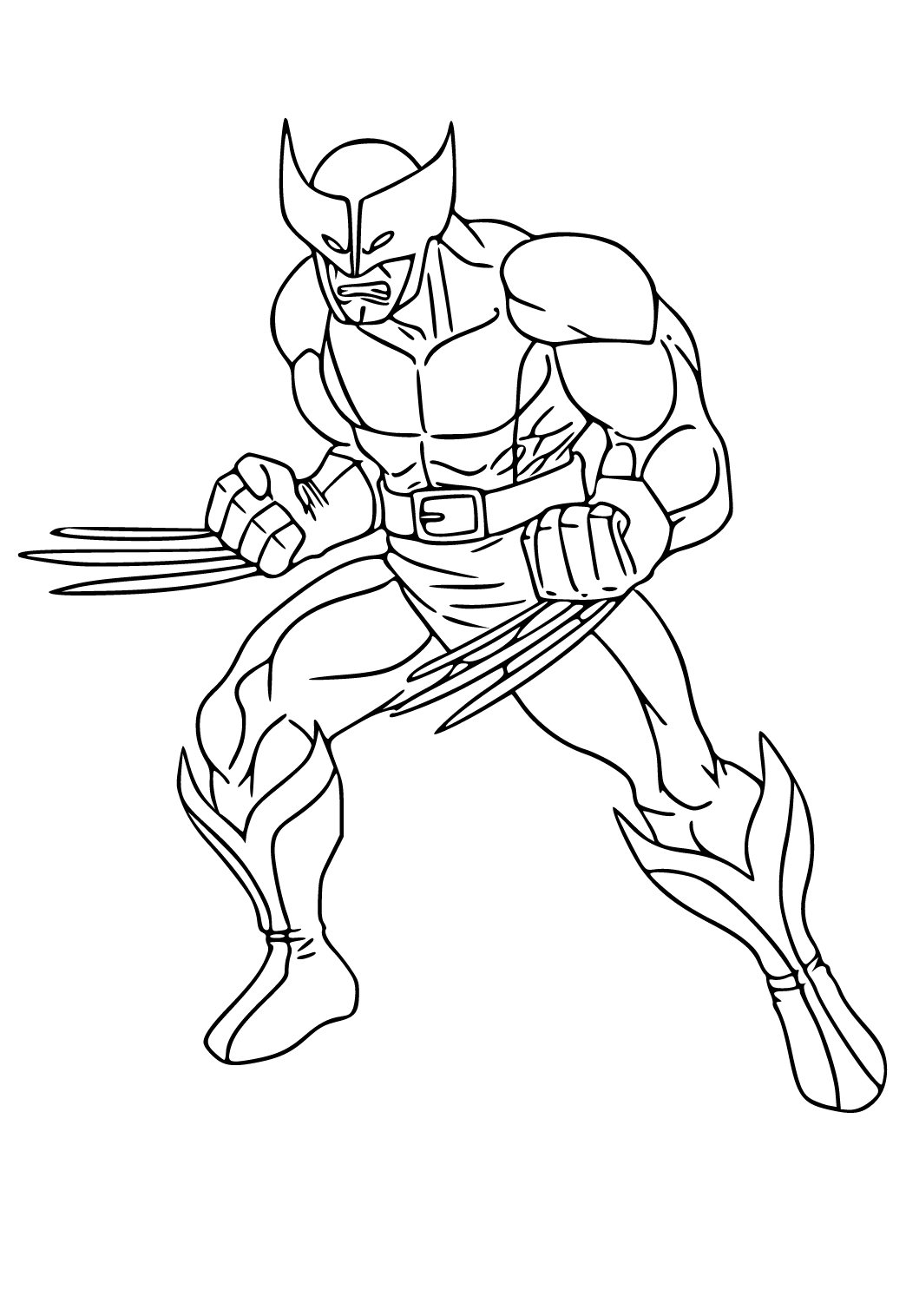 Free printable wolverine protection coloring page for adults and kids