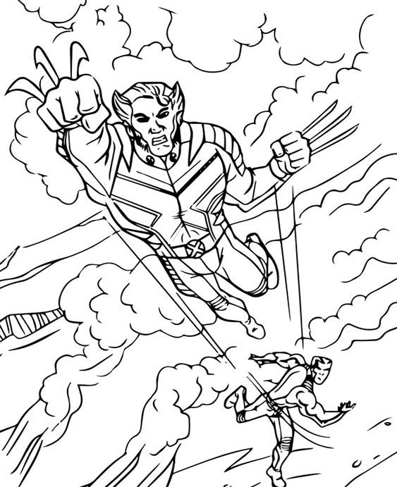 Free easy to print wolverine coloring pages