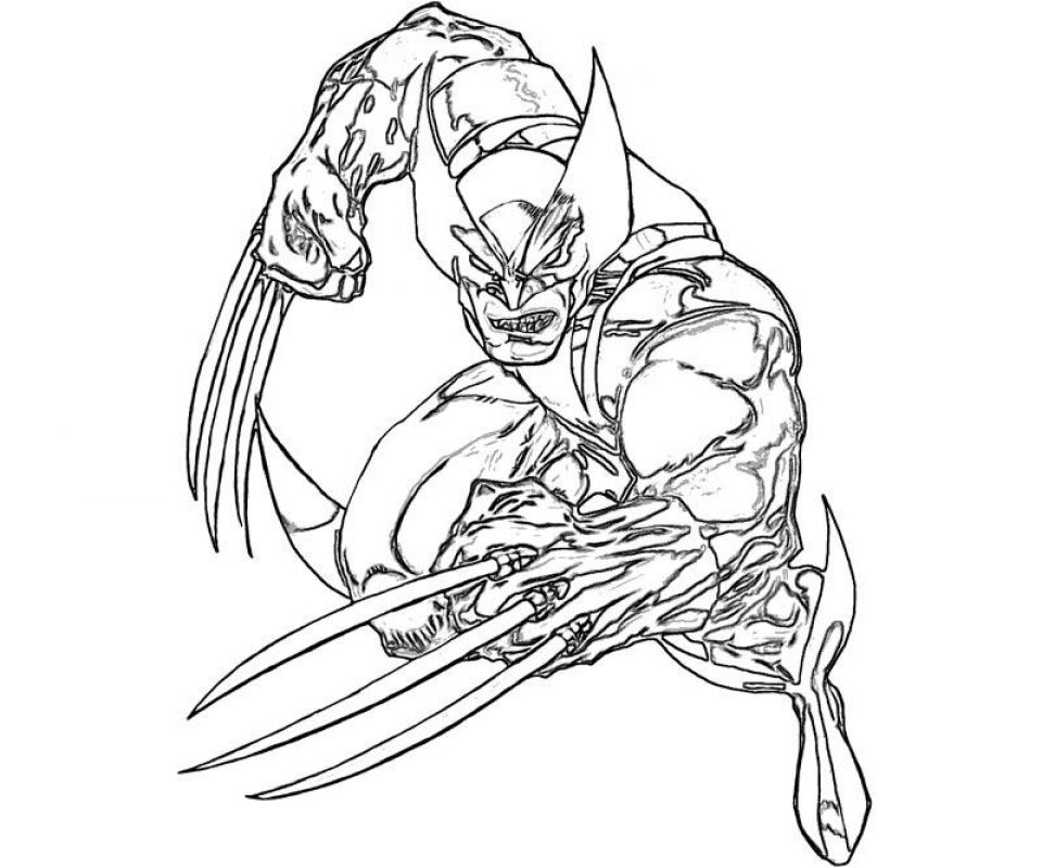 Get this free printable wolverine coloring pages for kids iom