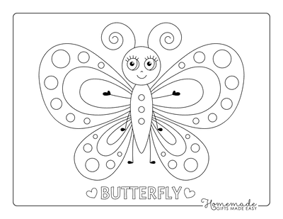 Free butterfly coloring pages for kids adults