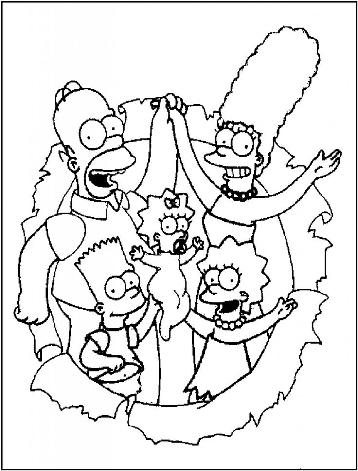 Free printable simpsons coloring pages for kids cartoon coloring pages coloring books kids coloring books