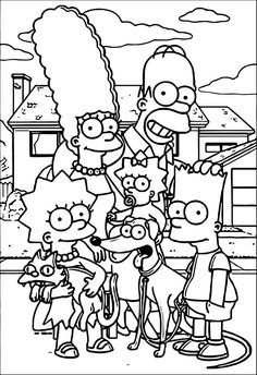 The simpsons family coloring sheet rcoloringsheet