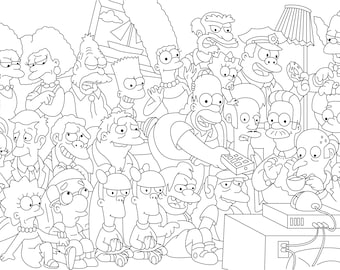 The simpsons coloring pages the simpsons png coloring pages for adults coloring couples cartoon coloring pages