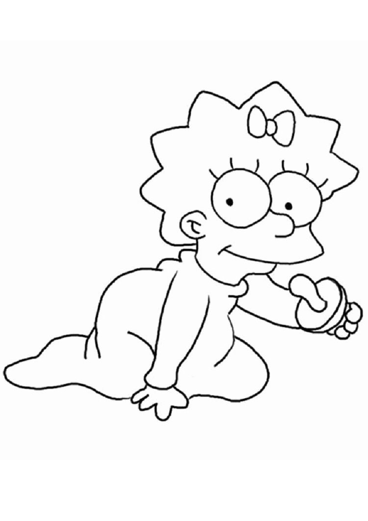 Coloring pages maggie simpsons coloring pages