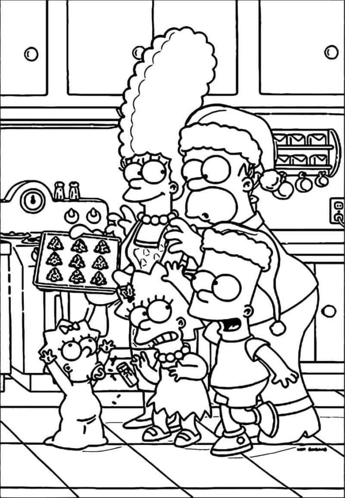 The simpsons coloring pages images free printable