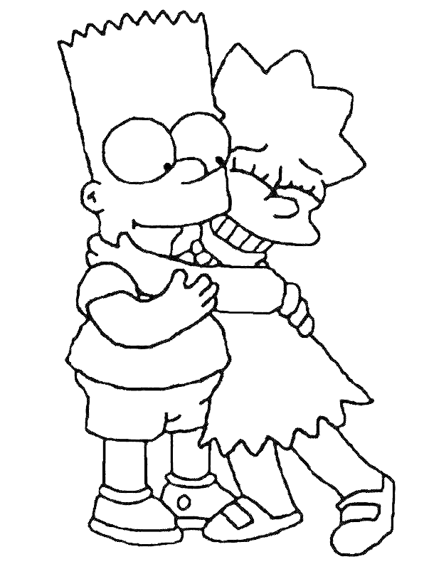 Image of the simpsons to print and color