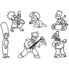 Top free printable simpsons coloring pages online