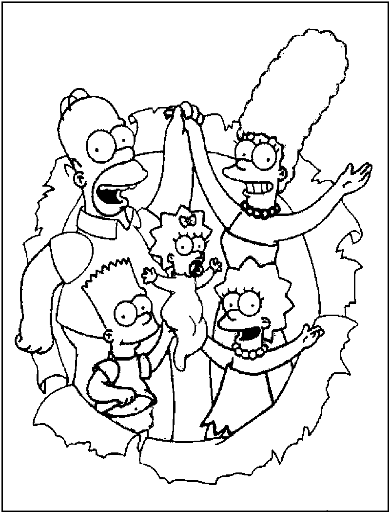 Free printable simpsons coloring pages for kids