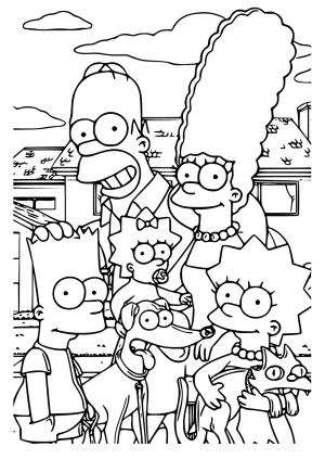 Free printable simpsons coloring pages for adults and kids