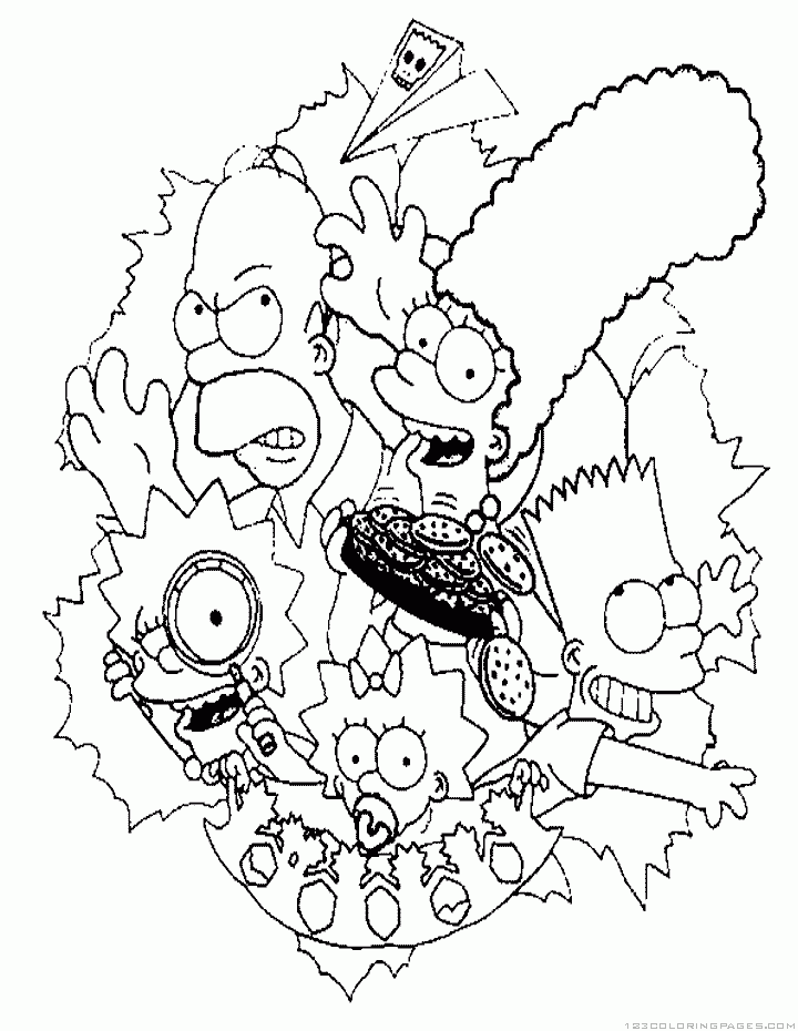 Simpsons coloring pages