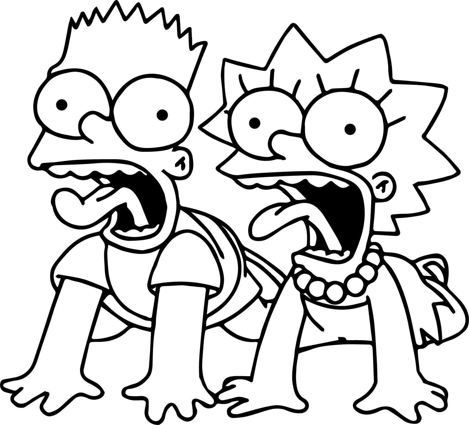 Coloring pages charactors simpsons coloring pages