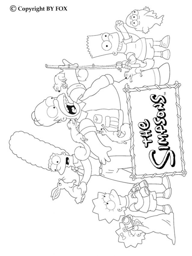 Best simpsons coloring pages for kids