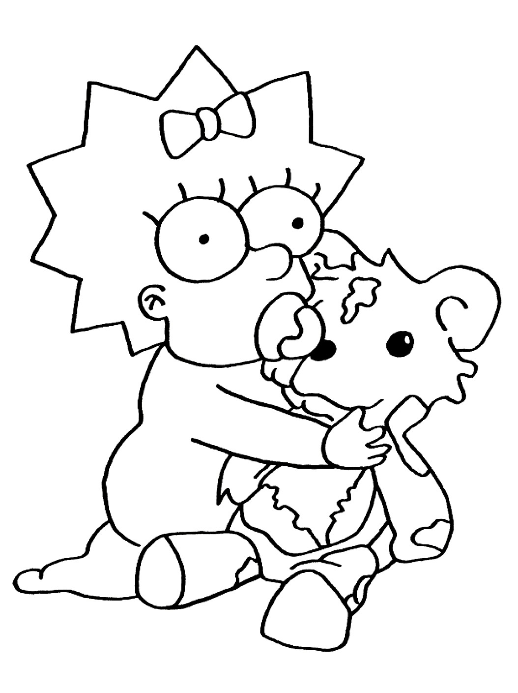 Free simpsons drawing to download and color