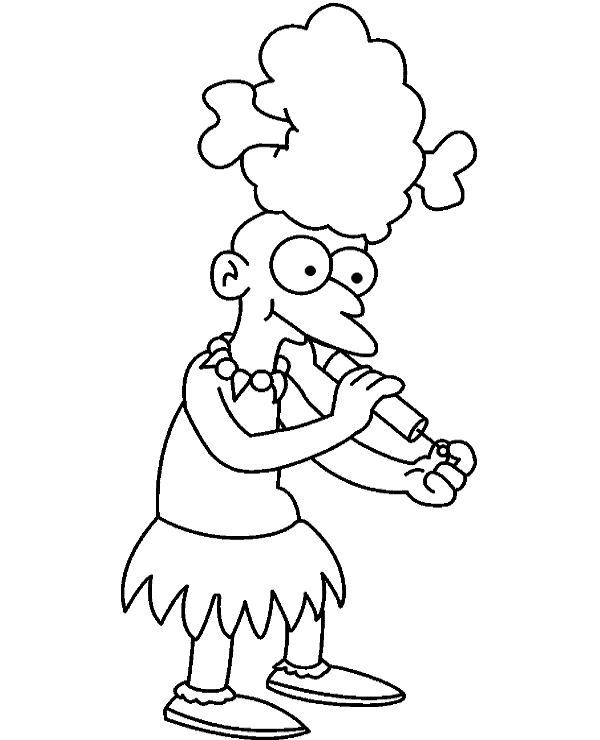 Melvin van horne coloring sheet simpsons