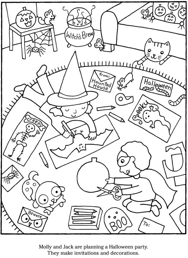 Wele to dover publications halloween coloring pages halloween coloring coloring pages