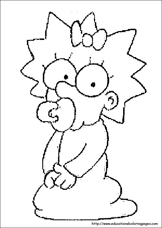 The simpsons coloring pages free for kids